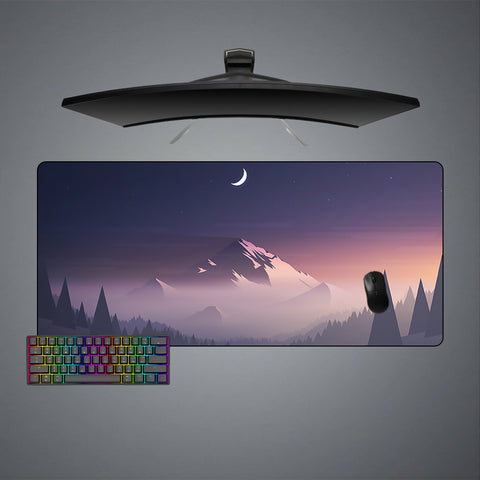 Mountains Minimalist Art Design XXL Size Gamer Mouse Pad, Computer Desk Mat