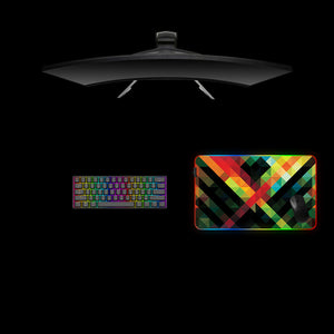 Mozaik Geometry Design Medium Size RGB Lit Gaming Mouse Pad