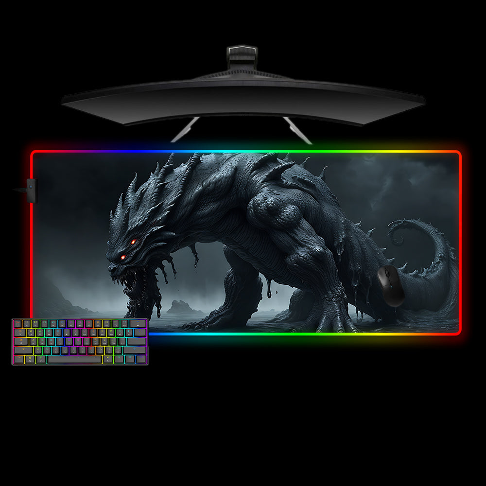 Mud Monster Design Large Size RGB Lights Gamer Mouse Pad