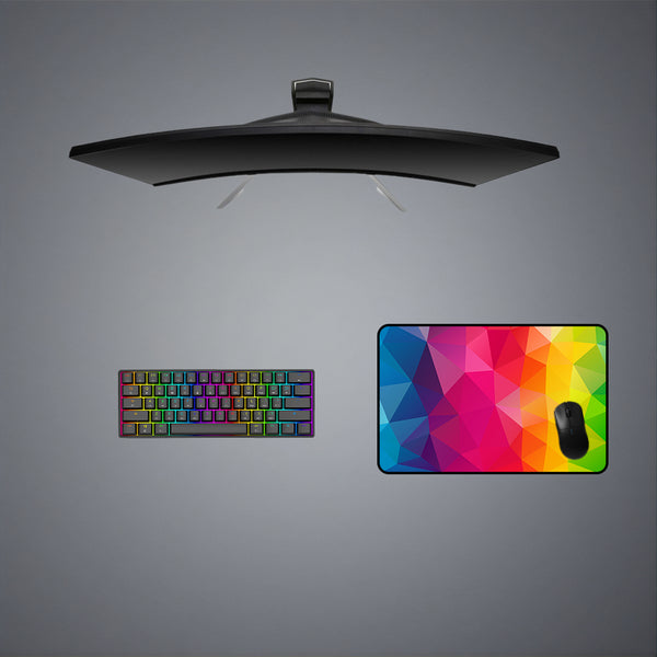 Multicolor Geometric Shapes Design M Size Gaming Mouse Pad, Computer Desk Mat