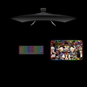 My Hero Academia Characters Design Medium Size RGB Lit Gaming Mousepad