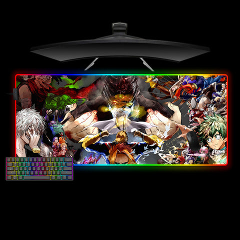 My Hero Academia Characters Design XL Size RGB Lit Gaming Mousepad