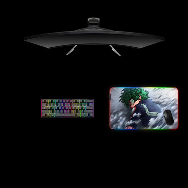 My Hero Academia Deku Smoke Design M Size RGB Gamer Mouse Pad