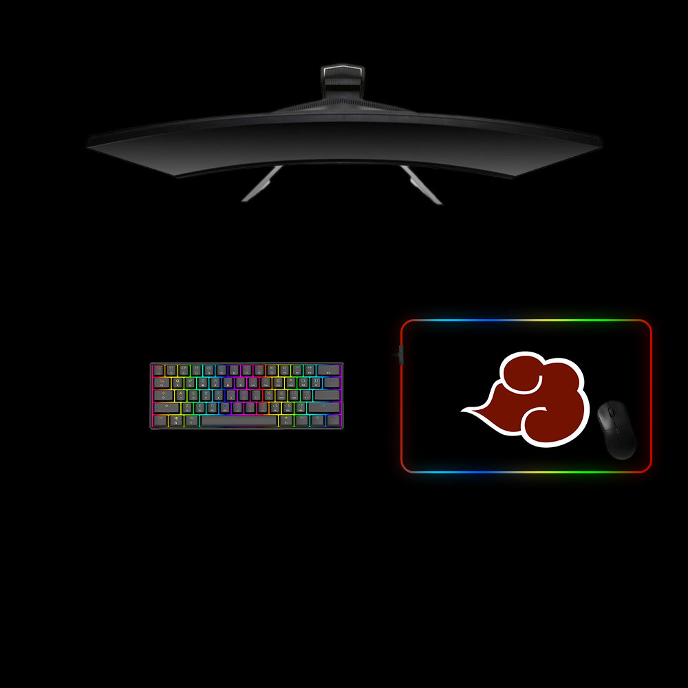 Naruto Akatsuki Design Medium Size RGB Lit Gaming Mousepad