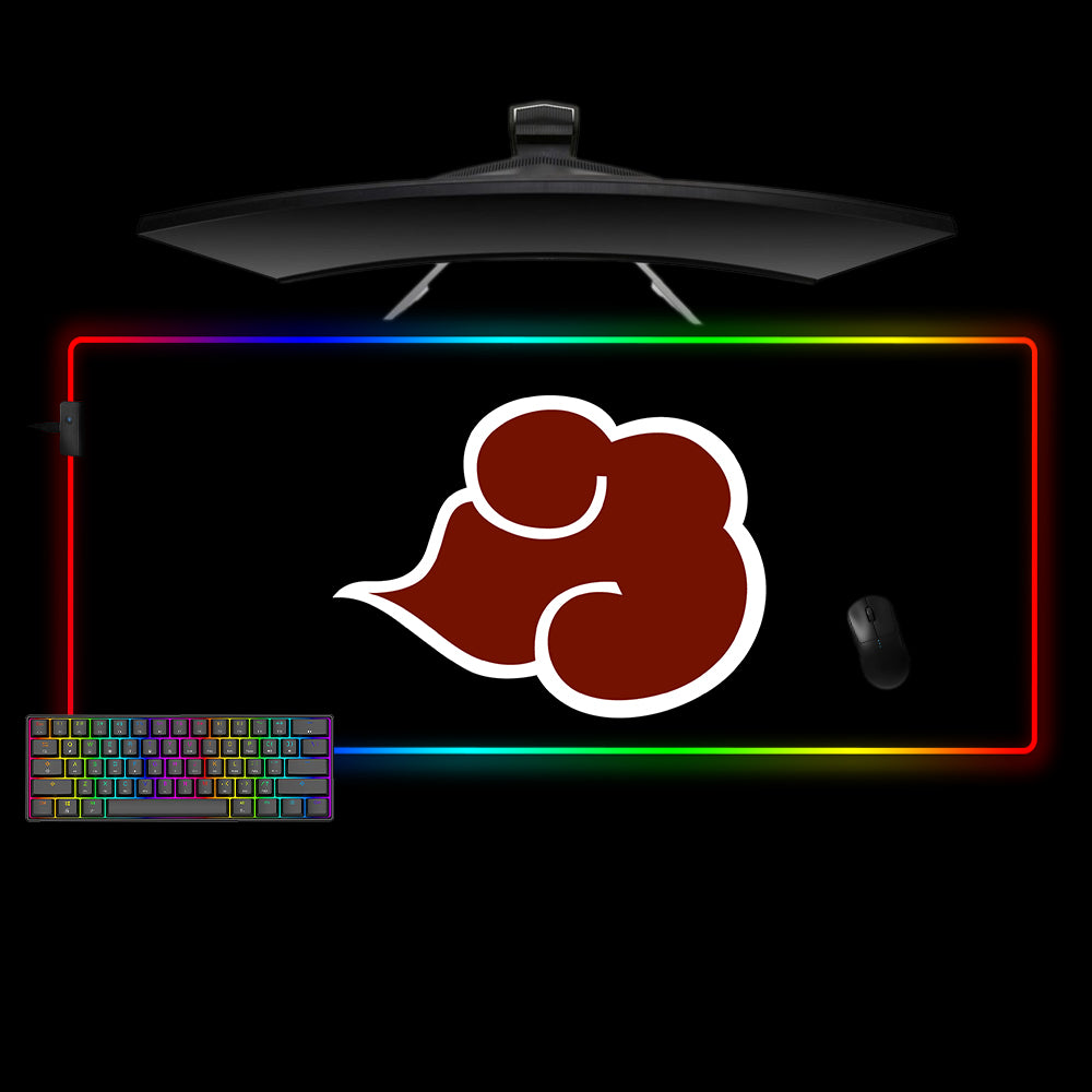 Naruto Akatsuki Design XXL Size RGB Lit Gaming Mousepad