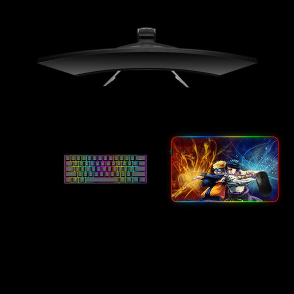 Naruto Clash Design Medium Size RGB Illuminated Gaming Mouse Pad, Computer Desk Mat
