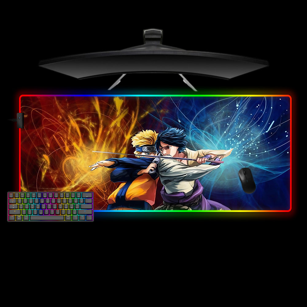 Naruto Clash Design XL Size RGB Illuminated Gaming Mouse Pad, Computer Desk Mat