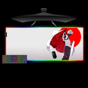 Naruto Kakashi Cape Design XL Size RGB Backlit Gamer Mouse Pad, Computer Desk Mat