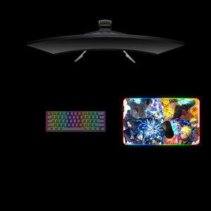 Naruto Ninja Techniques Design Medium Size RGB Illuminated Gaming Mouse Pad, Computer Desk Mat