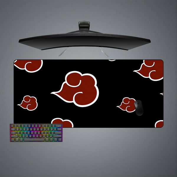 Naruto Red Clouds Design XL Size Gaming Mouse Pad, Computer Desk Mat