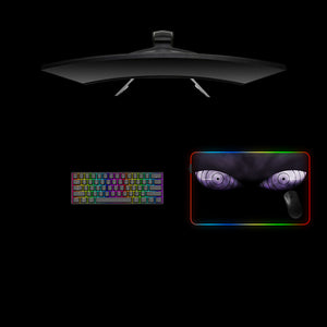 Naruto Rinnegan Anger Design Medium Size RGB Backlit Gaming Mouse Pad, Computer Desk Mat