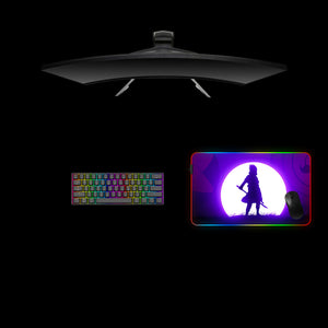 Naruto Sasuke Purple Design Medium Size RGB Lit Gaming Mouse Pad