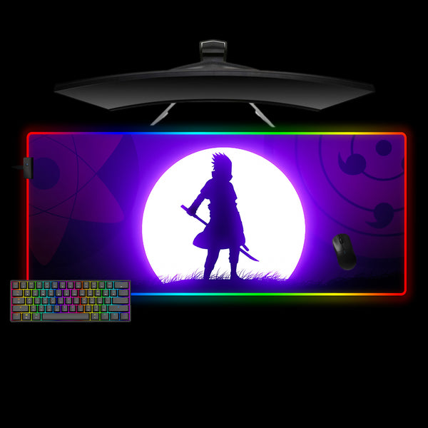 Naruto Sasuke Purple Design XXL Size RGB Lit Gaming Mouse Pad