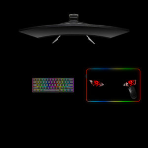 Naruto Sharingan Eyes Design Medium Size RGB Backlit Gaming Mouse Pad, Computer Desk Mat