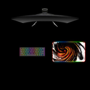 Sharingan Spiral Design Medium Size Gamer RGB Light Mousepad