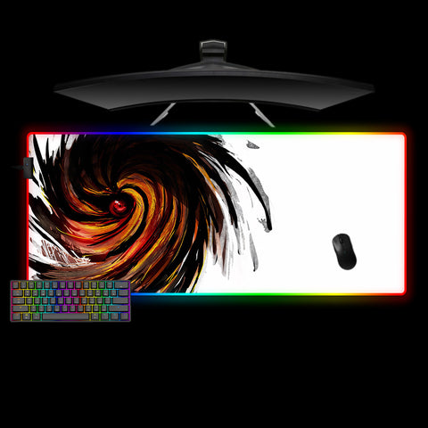 Sharingan Spiral Design XXL Size Gamer RGB Light Mousepad