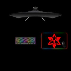 Naruto Sharingen Symbol Design Medium Size RGB Lit Gaming Mouse Pad