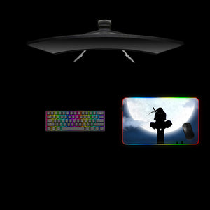 Uchiha Itachi Moon Design Medium Size RGB Light Gaming Mousepad