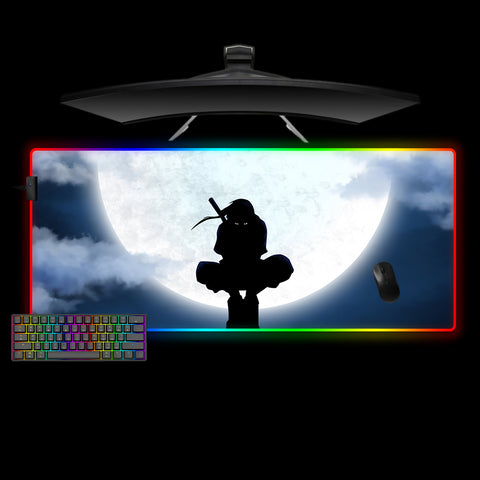 Uchiha Itachi Moon Design XXL Size RGB Light Gaming Mousepad
