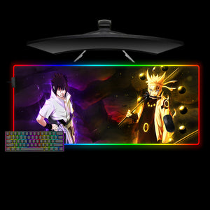 Naruto Uzumaki Design XL Size RGB Backlit Gaming Mouse Pad, Computer Desk Mat