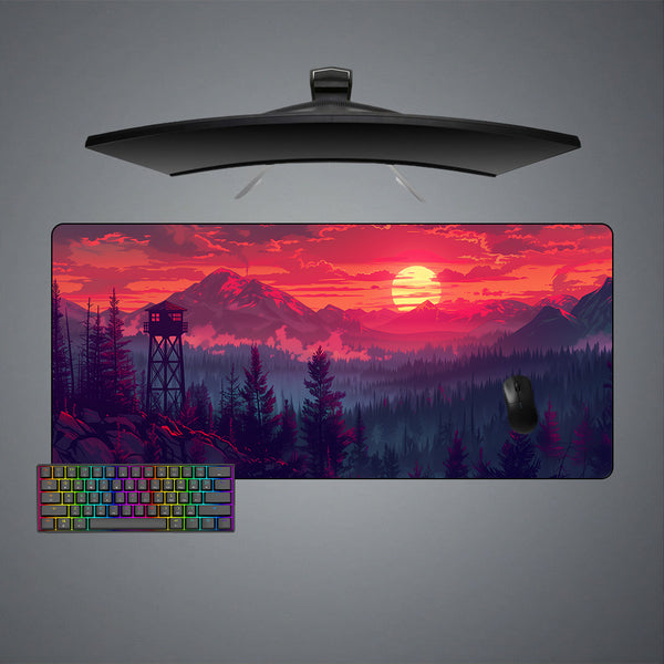 Nature Watch Tower Design XXL Size Gaming Mouse Pad