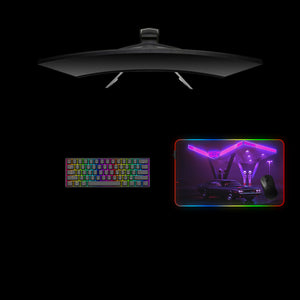 Neon Gas Design Medium Size RGB Lit Gaming Mouse Pad