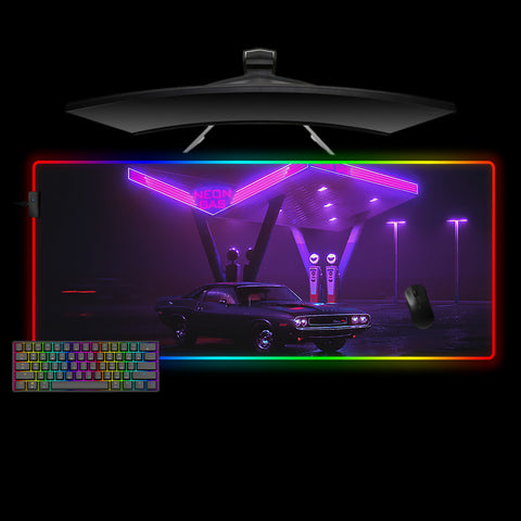 Neon Gas Design XXL Size RGB Lit Gaming Mouse Pad