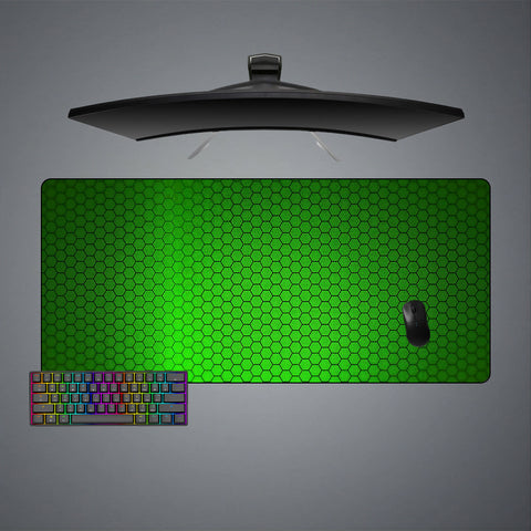 Neon Green Hex Web Design XL Size Gaming Mouse Pad