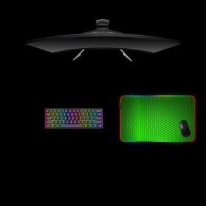Neon Green Hex Web Design Medium Size RGB Light Gaming Mouse Pad