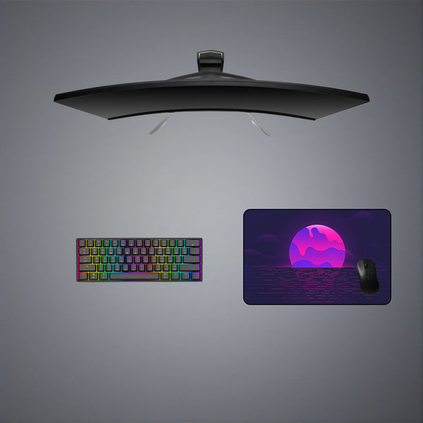 Neon Sunset Design Medium Size Gamer Mouse Pad