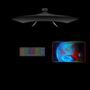 New Planet Design Medium Size RGB Lit Gamer Mouse Pad
