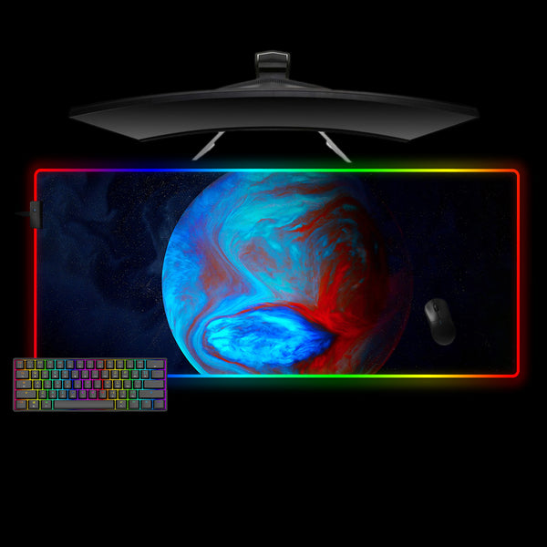New Planet Design XXL Size RGB Lit Gamer Mouse Pad