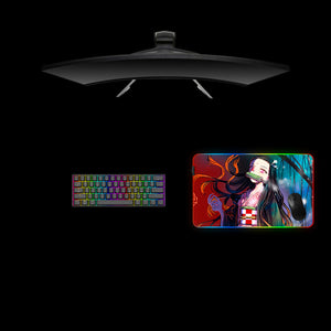 Nezuko Demon Design Medium Size RGB Lit Gamer Mouse Pad