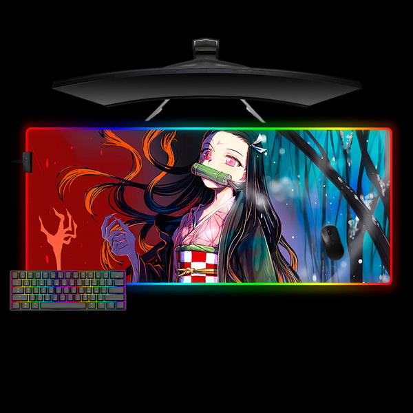 Nezuko Demon Design XXL Size RGB Lit Gamer Mouse Pad