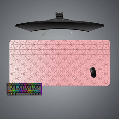 Nezuko Haori Pattern Design XL Size Gaming Mouse Pad, Computer Desk Mat