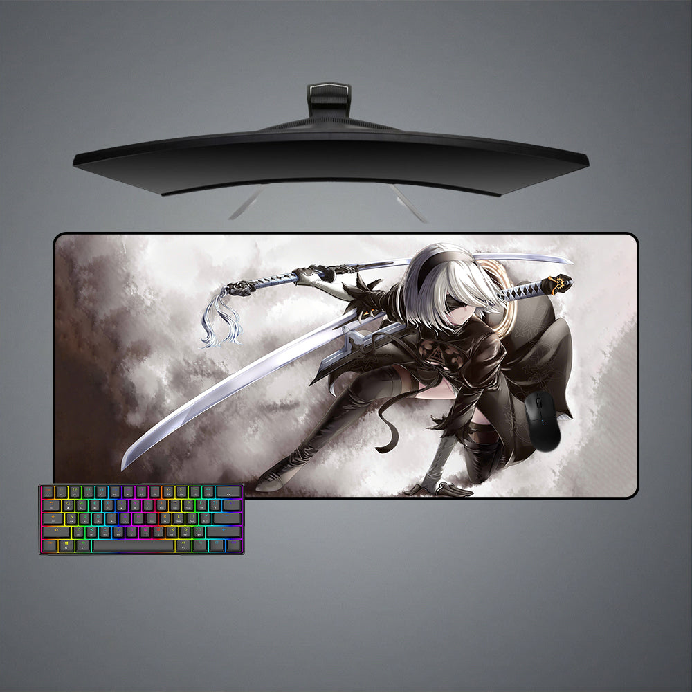 Nier Automata 2B Design XL Size Gaming Mouse Pad, Computer Desk Mat