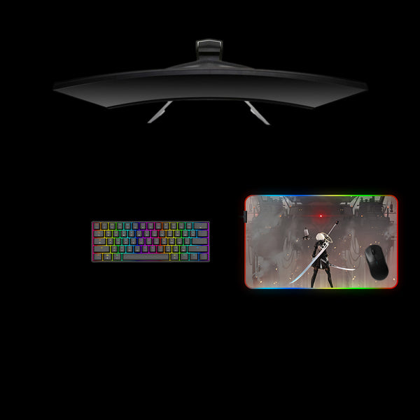 Nier Machine Design Medium Size RGB Illuminated Gaming Mouse Pad