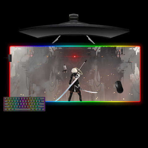 Nier Machine Design XXL Size RGB Illuminated Gaming Mouse Pad