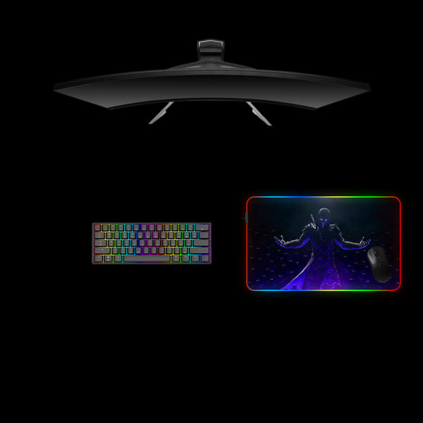 Noob Saibot Design Medium Size RGB Backlit Gamer Mouse Pad, Computer Desk Mat