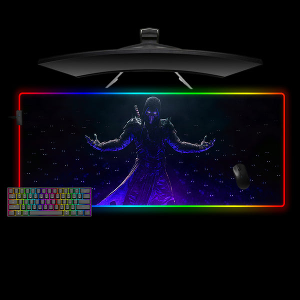 Noob Saibot Design XL Size RGB Backlit Gamer Mouse Pad, Computer Desk Mat