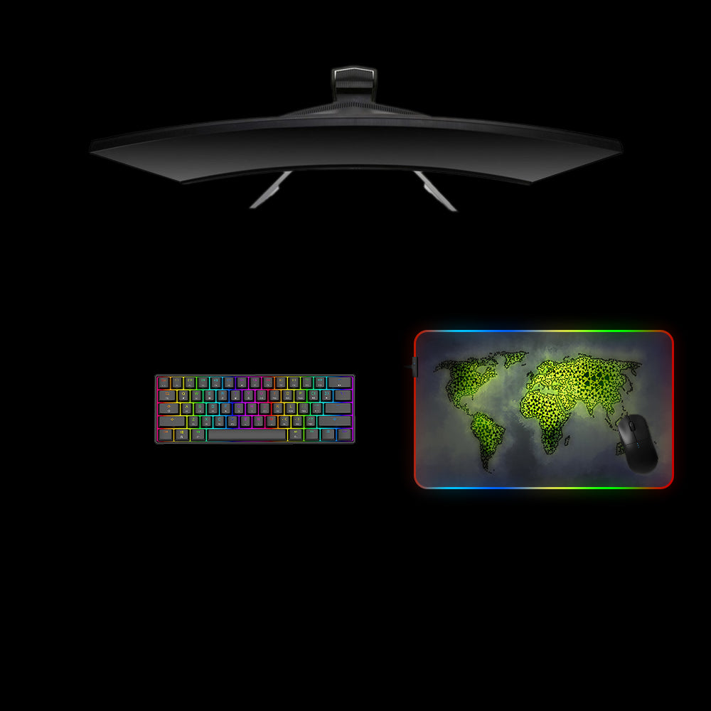 Nuclear World Design Medium Size RGB Lit Gaming Mouse Pad