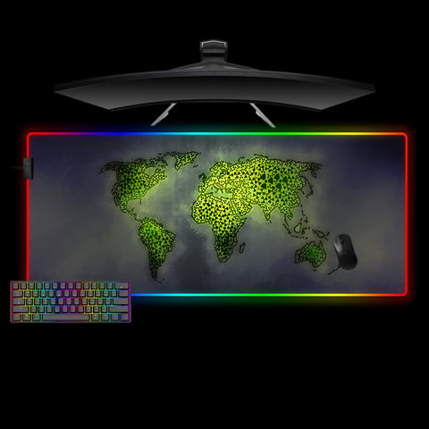 Nuclear World Design XXL Size RGB Lit Gaming Mouse Pad