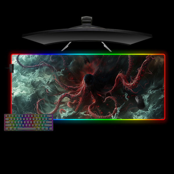 Octopus Monster Design XXL Size RGB Lit Gaming Mouse Pad