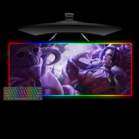 One Piece Boa Hancock Design Large Size RGB Backlit Gaming Mouse Pad, Computer Desk Mat