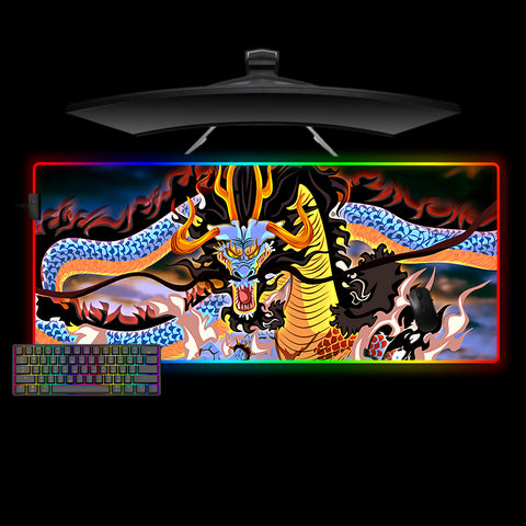 One Piece Dragon Design XXL Size RGB Lit Gaming Mouse Pad