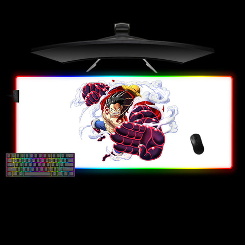 Monkey D. Luffy Design XL Size RGB Backlit Gaming Mouse Pad, Computer Desk Mat