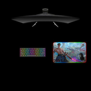 One Piece Roronoa Zoro Dragon Design Medium Size RGB Lit Gaming Mouse Pad