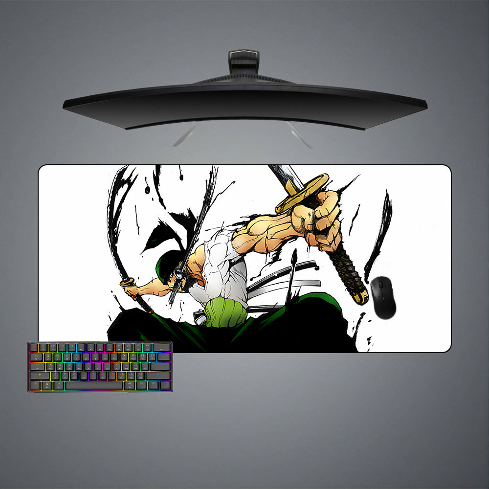 One Piece Roronoa Zoro Swords Design Extra Large Size Gaming Mouse Pad, Computer Desk Mat