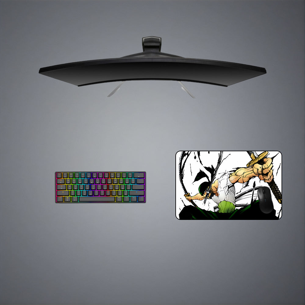 One Piece Roronoa Zoro Swords Design Medium Size Gaming Mouse Pad, Computer Desk Mat