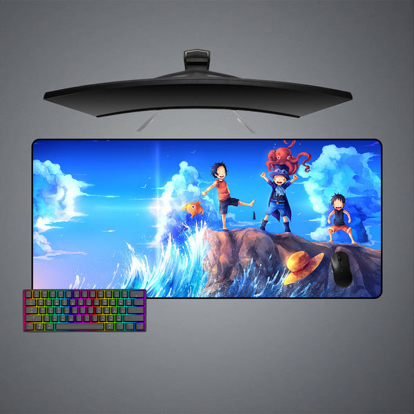 One Piece Sea Design XL Size Gaming Mouse Pad, Computer Desk Mat